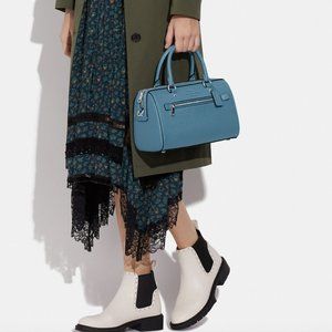 NWT - Only 1 left Coach Rowan Satchel  CC143 COLOR: SV/PACIFIC BLUE - Beautiful